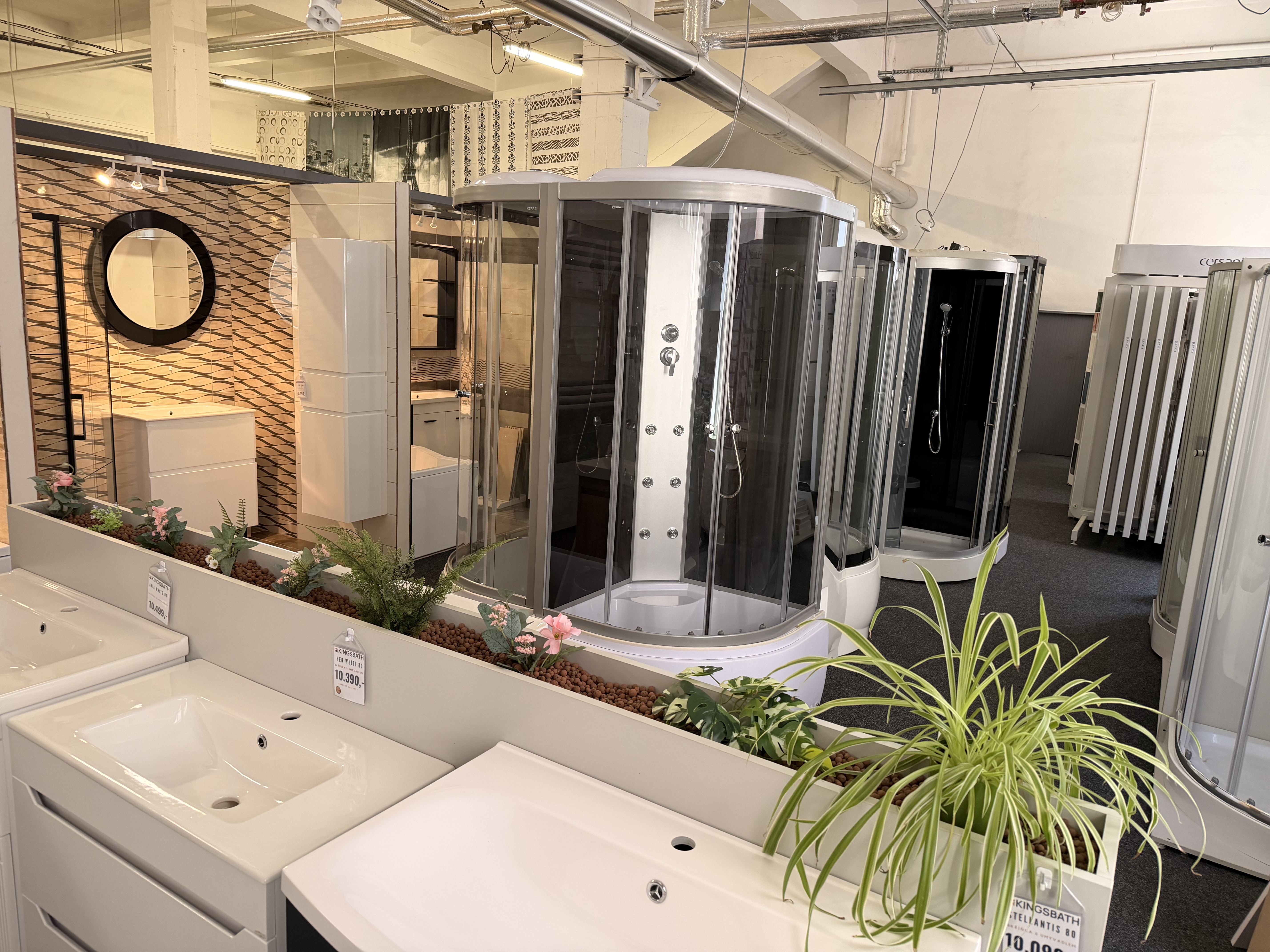 Interiér showroomu Aplomo koupelny